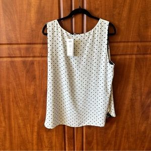 NWT Chico’s REVERSIBLE TANK bird CEO ecru / navy